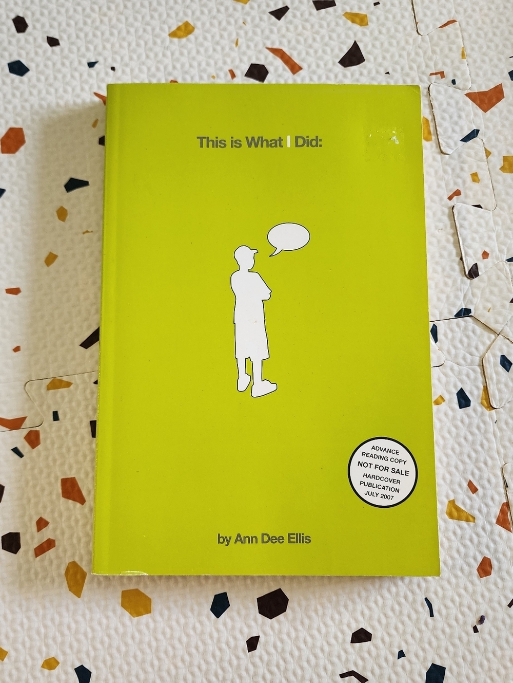 This is What I Did: Bright Lime Green Hardcover Book by Ann Dee Ellis